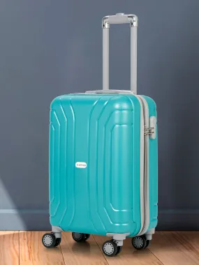 Unisex Hard Turquoise Large Trolley Bag